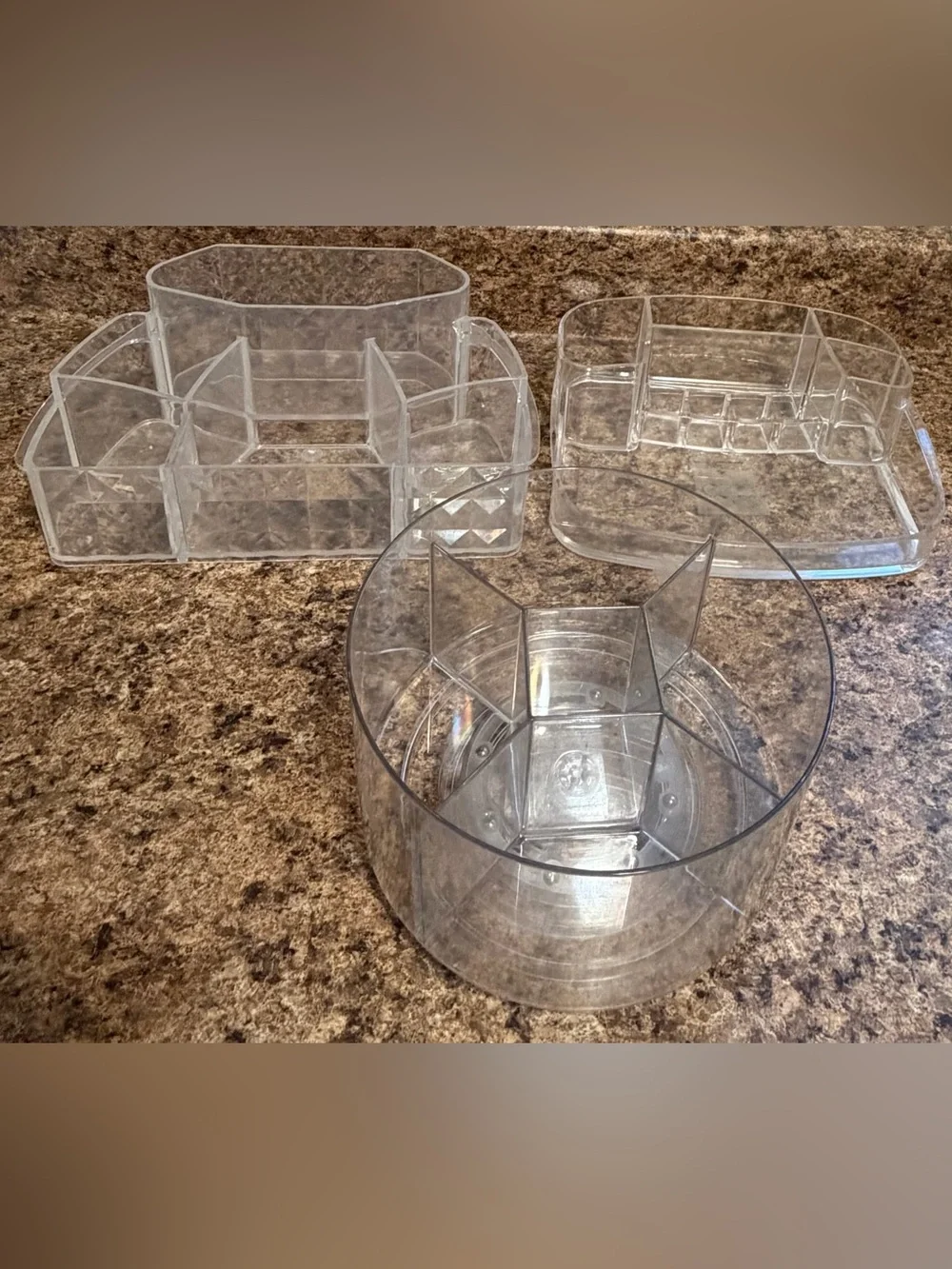 Lot of (3) Makeup Organizers